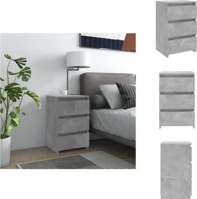 Image de vidaXL Table de nuit gris béton 40x35x62,5 cm Bois composite - Tables de chevet