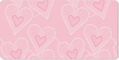 Produktbild von MuchoWow® Mauspad Mousepad Herzen - Muster - Rosa 60x30 cm - Mousepads - Maus Mat - Pad - Mausunterlage - Nachhaltig