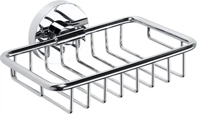 Produktbild von BOMEGA Seifenkorb Messing Chrom poliert 140x55x125 mm für Bad & Küche >> zum Bohren oder Kleben