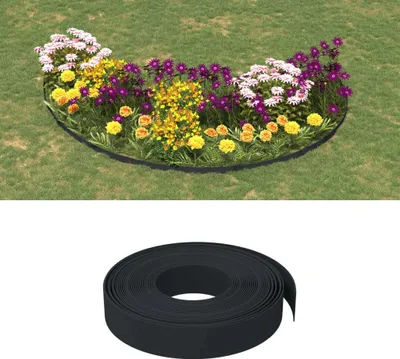 Immagine prodotto di The Living Store Bordatura nera 10 m 10 cm in polietilene