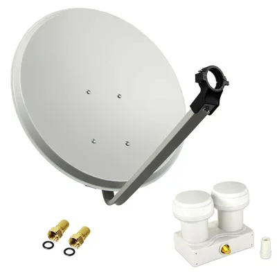 Produktbild von PremiumX SAT Anlage 80cm Antenne Aluminium Single Monoblock WE F-Stecker