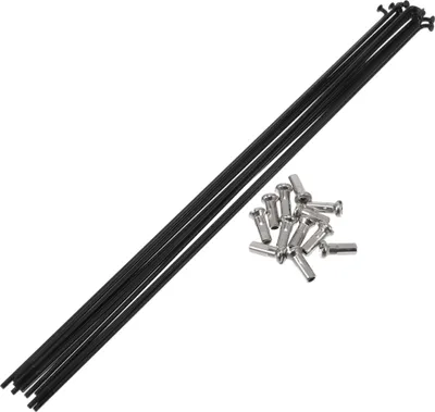 Produktbild von Fahrradspeichen 14G 239mm Länge Fahrradrad Speichen 304 Edelstahl Schwarz 1 Satz