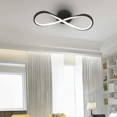 Obrázok produktu pre Stropné svietidlo LED, hliník, čierna farba, D 52,5 cm