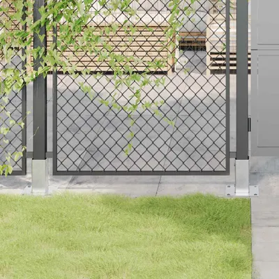 Produktbild von Möbel Pfostenträger Quadratisch 12 Stk. Silber 61x61mm Stahl Verzinkt - Zaunzubehör &57422