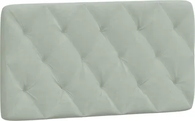Obrázek produktu pro Polštář na čelo postele světle šedý 100 cm sametový