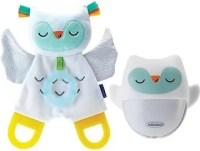 Image de Coffret Cadeau Bébé Infantino, Veilleuse Nomade, Chouette Peluche Luminescente