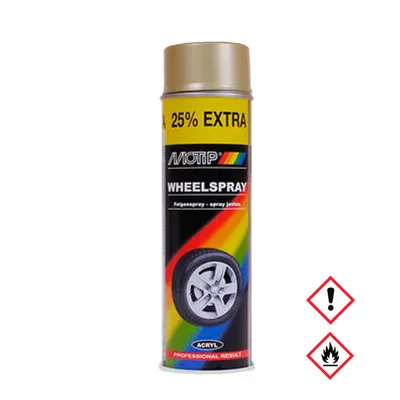 Immagine prodotto di Motip cerchio oro vernice Wheelspray acrilico bomboletta spray vernice auto oro 500ml