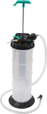 Immagine prodotto di Pompa di aspirazione per liquidi - Manuale/pneumatica, capacità 7,5 litri - Aspirazione olio per auto, moto, barche, tosaerba - Dimensioni 22x59 cm