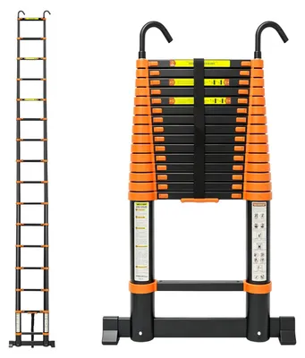 Teleskopleiter 4,7 m Aluminium, ausziehbar, 150 kg, 16 Stufen