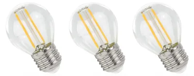 Productafbeelding van Spectrum LED Kogellamp P45 E27 Helder - 1W 110lm 4000K - Neutraalwit - Vervangt 10W - 3 stuks