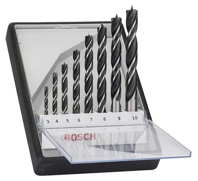 Image de Coffret 8 mèches hélicoïdales à bois BOSCH 2607010533 Robust Line