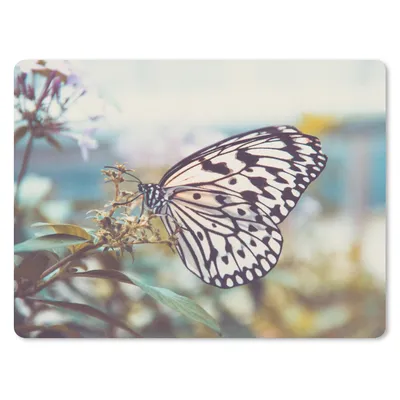 Produktbild von MuchoWow® Mauspad Mousepad Schmetterling - Blumen - Frühling 40x30 cm - Mousepads - Maus Mat - Pad - Mausunterlage - Anti Rutsch