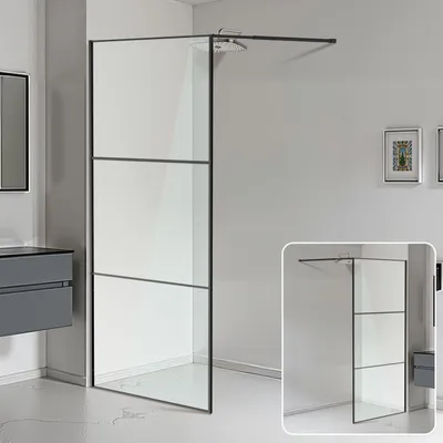 Immagine prodotto di Cabina doccia Izrielar 100X200cm schermo doccia per cabina doccia ESG vetro di sicurezza 5mm nero