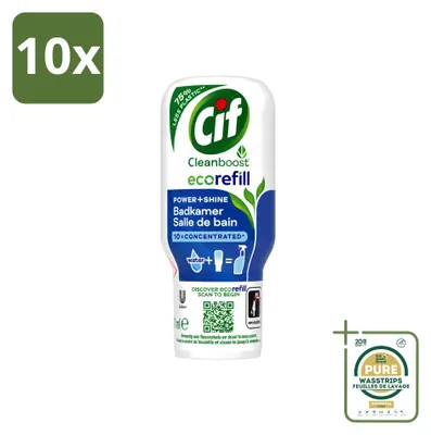 Produktbild von 10 x Cif Power & Shine Badreiniger Nachfüller - 70 ml - Vorratspackung - 10 Stücke