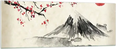 Produktbild von Bilder auf glas - Einteilig - Aquarell asiatisch Landschaft - 140x50cm - Glasbilder - Wandbilder - Bilder - Wanddekoration aus Glas - Glas Bilder - Wandbild auf Glas - GAB140x50-4513