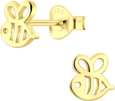 Produktbild von Ohrstecker Biene 925 Silber Ohrringe Gold