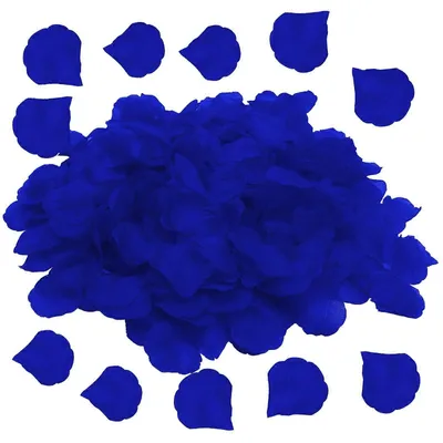 Zdjęcie produktu dla WYPEŁNIENIE sztucznymi płatkami róż do sztucznych płatków róż Navy Blue Sztuczne liście do róż na okazje takie jak ślub 500 sztuk