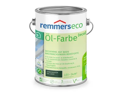 Produktbild von Remmers Öl-Farbe [eco] tannengrün (RAL 6009) 2,5 l, Holzlack