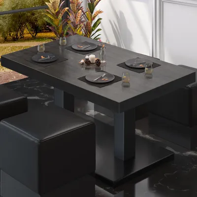 Produktbild von BM | Bistro Loungetisch | B:T:H 110 x 60 x 41 cm | Wenge / Schwarz | Bistro Tisch Loungetisch