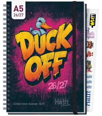 Produktbild von Häfft PLANER Premium - Schüler-Kalender 2026/2027 / A5 / Duck off / Häfft-Verlag