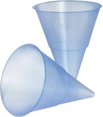 Produktbild von 5000 Spitzbecher 115 ml aus blauem Kunststoff "Blue Cone"