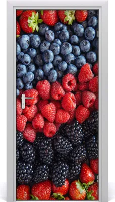 Produktbild von Tulup Türaufkleber 95x205 cm Dekorative Aufkleber Selbstklebend Wasserdichte Tapete Abnehmbar Schlafzimmer Wohnzimmer Wohnkultur - Beeren