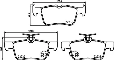 Produktbild von HELLA Bremsbeläge Satz Hinten Bremsklötze für FORD Kuga Mk2 (DM2) 8DB 355 037-791