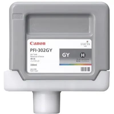 Produktbild von Canon PFI-302GY, Grau, Tinte auf Pigmentbasis, 330 ml