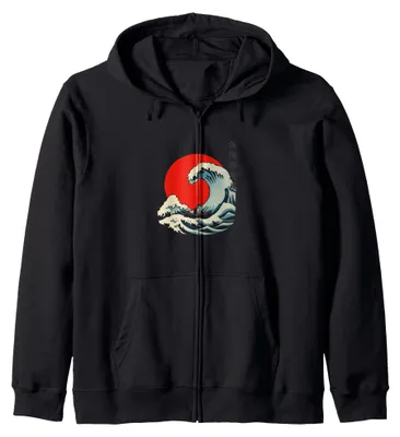 Produktbild von Vintage Katze Welle Kapuzenjacke