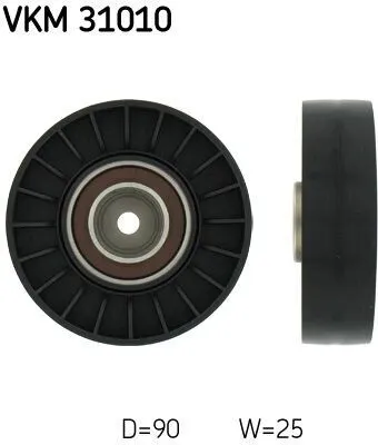 Produktbild von SKF VKM 31010 Umlenkrolle Keilrippenriemen für AUDI 80 Limousine (8C2, B4) Cabriolet (8G7, B4) 80 Avant (8C5, B4) 100 Limousine (4A2, C4) COUPE