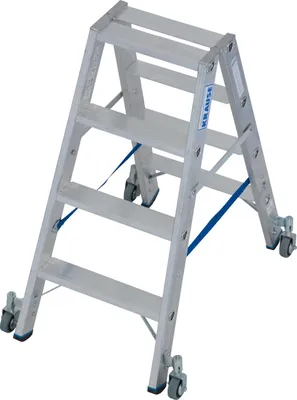 Produktbild von Krause Aluminium-Doppelleiter STABILO fahrbar 2,50 m