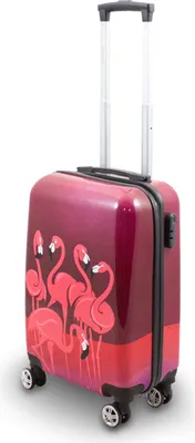 Produktbild von Motiv Koffer Flamingo Handgepäck Reisekoffer 4 Rollen Trolley 58 cm Bowatex