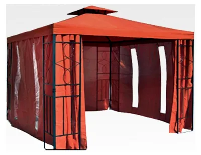 Produktbild von Seitenteile für Pavillon Terrakotta mit Fenster und Reißverschluss