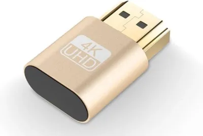Immagine prodotto di Go Go Gadget – Adattatore finto HDMI – 4K – UHD – Placcato oro – Oro
