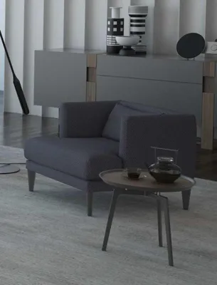 Produktbild von Grauer Einsitzer Luxus Designer Sessel Ruhesessel Ohrensessel Modern