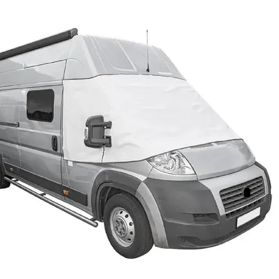 Produktbild von Frontscheibenabdeckung kompatibel mit Ducato X250 Boxer Jumper UV-Schutz Isolierung magnetische Türmontage Weiß