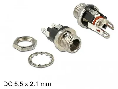 Produktbild von Delock Steckverbinder DC 5,5 x 2,1 x 9,5 mm Buchse zum Einbau