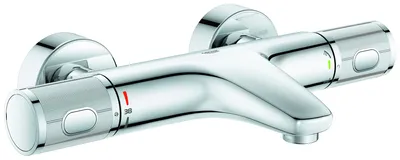 Imagen del producto de Grifo de bañera con termostato GROHE Grohtherm 1000, modelo de pared, acabado cromado