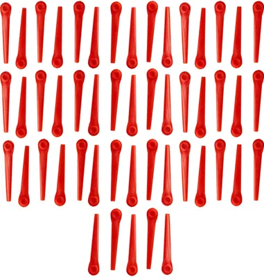 Produktbild von vhbw 50x Ersatz-Messer kompatibel mit Gardena Comfort-Cut Li18/23R 9825, Li18/23R 9825-20 Rasentrimmer - Ersatzklinge Orange, Kunststoff