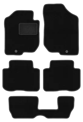 Immagine prodotto di Tappetini in moquette per Kia Carens III 2006-2010 (7 posti) – set 4 pezzi, neri, su misura – Wielganizator LUX