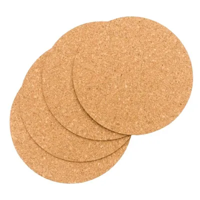 Obrázek produktu pro Korková podložka, kulatá, pod talíř nebo hrnec, průměr 290 mm, tloušťka 3 mm, 4 kusy
