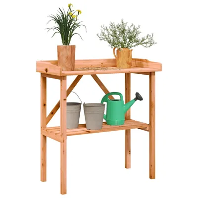 Obrázek produktu pro Sázecí stolek s policí hnědý 78x38x82,5 cm masivní jedlové dřevo