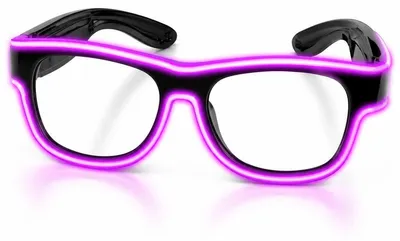Produktbild von LED Leuchtbrille kabellos wiederaufladbar – 3 Modi, USB, Neon Party | Blinkende Sonnenbrille für Karneval & Halloween