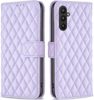 Produktbild von Samsung Galaxy A25 Hülle - BINFEN Rhombus Klapphülle - Lavendel