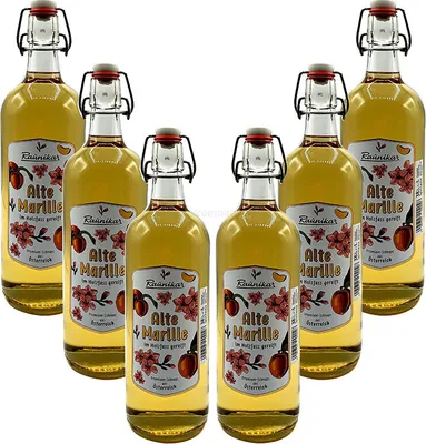 Produktbild von Raunikar - 6er Set Alte Marille Schnaps - 6x 1L (38% Vol)- [Enthält Sulfite]