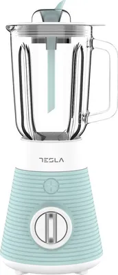 Obrázek produktu pro Mixér Tesla BL510BWS, 500 W, Skleněná konvice s objemem 1,5 litru, Pulzní, Čtyřnásobný nůž, Bílá/Mátová