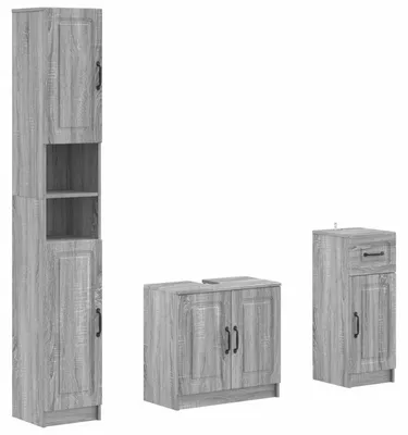 Immagine prodotto di vidaXL Sistema di mobili da bagno in 3 pezzi UTRECHT, realizzato in legno composito