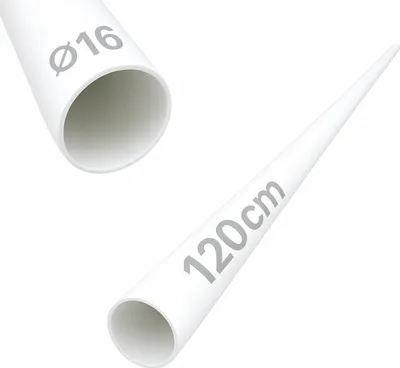 Produktbild von Rohr - Stahlrohr - 120 cm - ⌀ 16 mm - Weiß - Pulverbeschichtet - Treppengeländer - Füllung der Balustrade