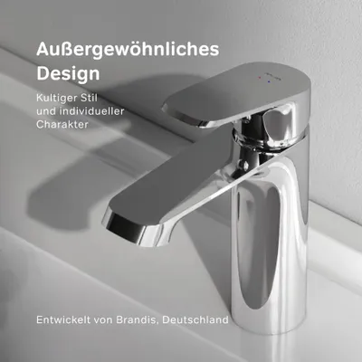 Produktbild von AM.PM Wasserhahn Bad Chrom Waschtischarmatur Bad Armatur Mischbatterie Waschbeckenarmatur Einhebelmischer Badezimmer