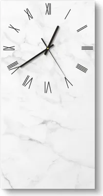Produktbild von DEQORI Glasuhr 30x60 cm Römisch 'Marmorplatte im Detail' Wanduhr Glas Uhr Design leise